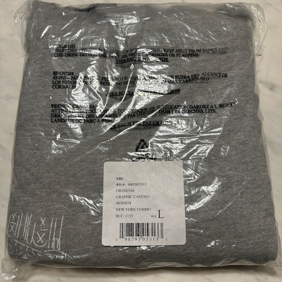 NWT FREE PEOPLE New York City Camden Pullover sweatshirt size Large - Picture 8 of 8